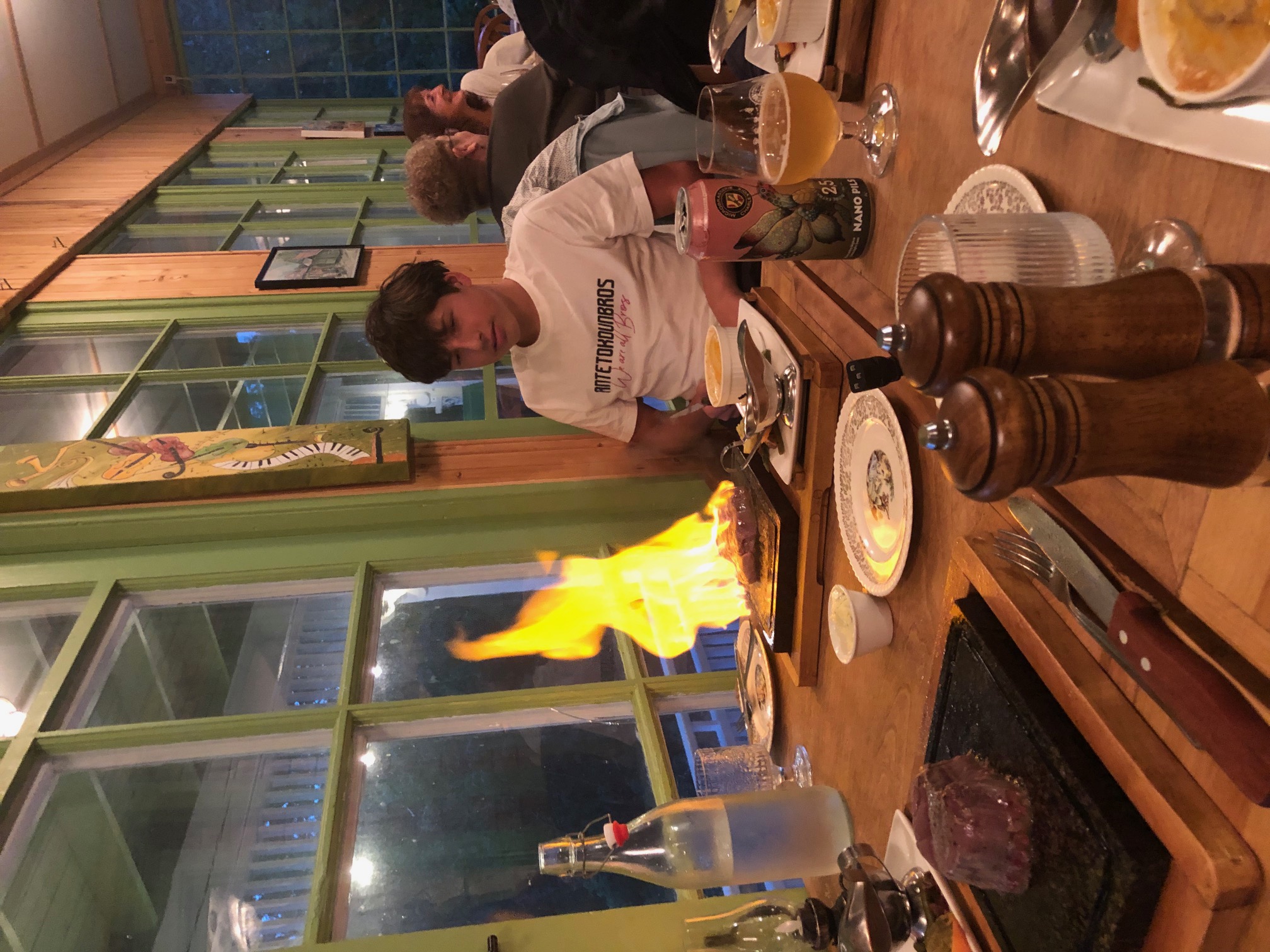 Super flambe at Auberge Romance
